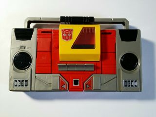 1985 Vintage Hasbro G1 Transformers Blaster Complete w/ Door & Cassette 2