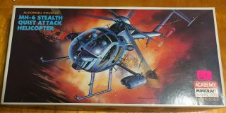 Academy Minicraft Mcdonnell Douglas Mh - 6 Stealth Helicopter 1/48,  Model 1691