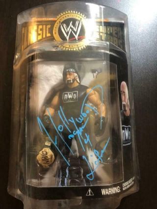 Hulk Hogan Autographed Jakks Classic Superstars Nwo Hollywood Hogan Wwe W/ Case