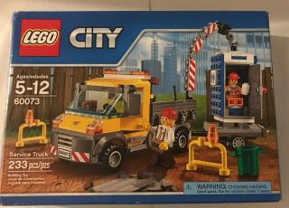 Lego City Service Truck 60073 With Crane & Portable Toilet