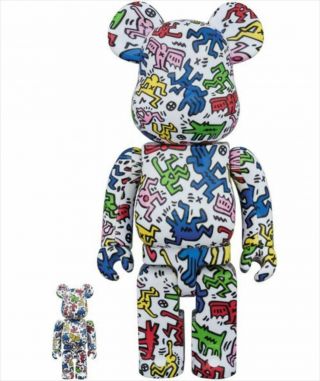 Be@rbrick Bearbrick Medicom Keith Haring 100 & 400.  Keith Haring.