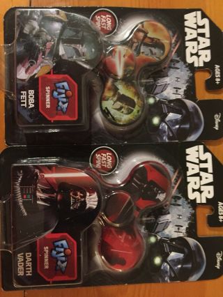 Disney Star Wars Boba Fett & Darth Vader Fidget Fijix Spinnersfree