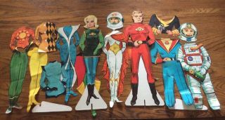 Vintage Fireball Xl5 Steve And Venus Paper Dolls With Outfits