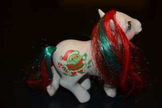 My Little Pony Vintage G1 Merry Treat Santa Claus Red Green Christmas 3