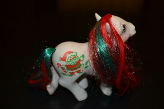 My Little Pony Vintage G1 Merry Treat Santa Claus Red Green Christmas 4