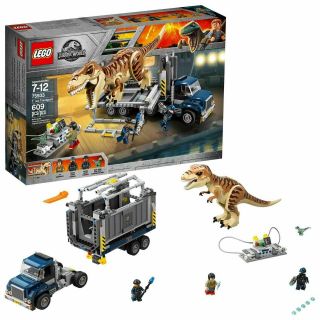 Lego 75933 Jurassic World T Rex Transport Dinosaur Building Toy 4 Mini Fig