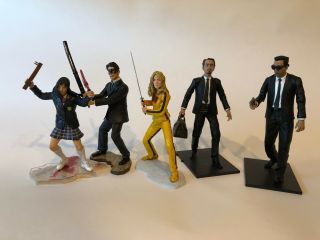 Rare Tarantino Figures Kill Bill Reservoir Dogs Uma Pink Blue Crazy 88 Open Box
