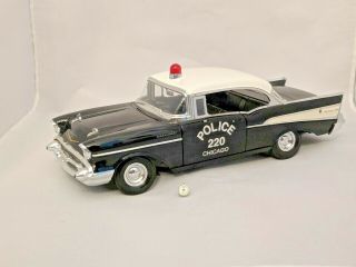 1957 Chevrolet Bel Air Chicago Police 220 1/18 Diecast Model By Ertl