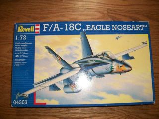1996 1:72 Scale Plastic Model Kit Of U.  S.  F/a - 18c " Eagle Noseart " By Revell