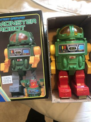 Vintage Alps Monster Robot Ge - 1298a Battery Operated W/ Box Vg Htf Not