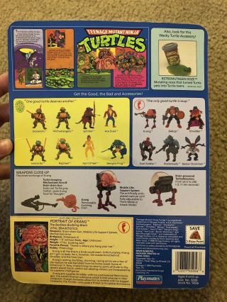 1989 Playmates TMNT Krang Teenage Mutant Ninja Turtles 3