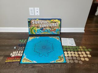 Vintage 1982 Parker Brothers Survive Board Game Complete Sea Full Of Dangers