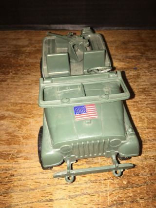 Vintage Processed Plastic Toy U.  S.  Army Jeep 739 And Tank 1960 ' s 7