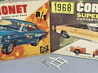Mpc 1968 Dodge Coronet R/t Superbee Kit 1768/1868 1/25 Trailer Hitch & Ball Only