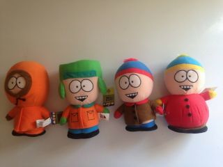 2008 Vintage 4 South Park Plush Approximately 7 " Ericcartman Kyle Stan Kenny