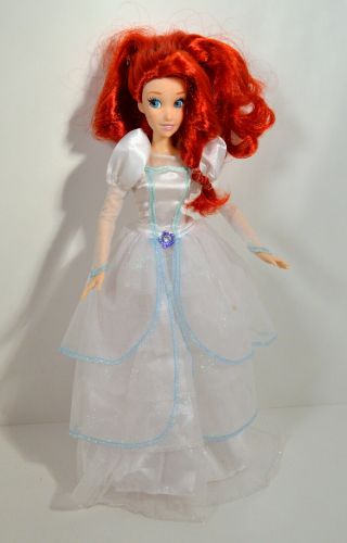 12 " Princess Ariel Wedding Dress Action Figure Doll Disney Parks Little Mermaid