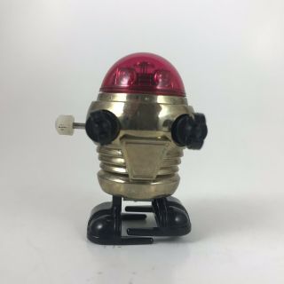 Vintage 1977 Tomy Rascal Robot Wind - Up Toy Red & Gold: