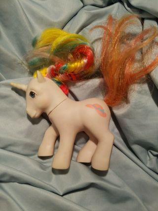 Rare Vintage 1985 G1 My Little Pony Brush N Grow Rainbow Unicorn Bouquet