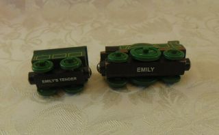 Green Emily " S Thomas Engine & Coal Car For Thomas & Friends Wooden Railway