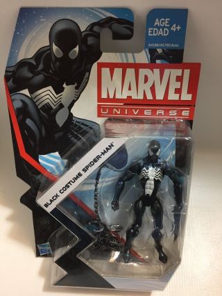 Marvel Universe - Series 5 07 Black Costume Spider - Man 2013 Box 1