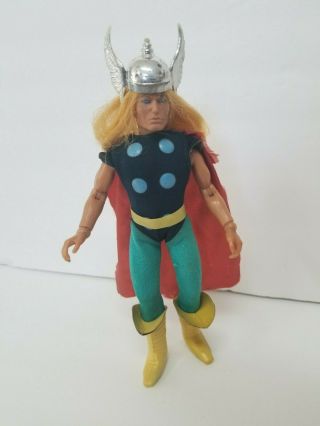 Vintage 1974 Mego Type 2 Thor 8 " Action Figure With Helmet