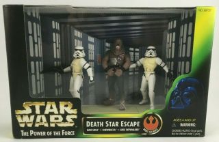 Star Wars Power Of The Force Death Star Escape Luke Han Stormtrooper Chewie