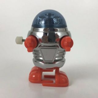 Vintage Tomy Rascal Robot Wind Up Walking Toy Silver & Blue