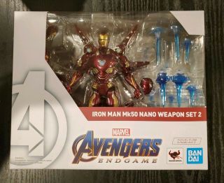 Shfiguarts Iron Man Mk - 50 Nano Weapon Set 2 Avengers Endgame Ironman Marvel