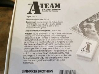 The A - Team Board Game Parker Bros.  1984 INCREDIBLE WOW 6