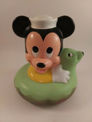 Vtg 1984 Walt Disney Company Squeak Squeaky Baby Mickey Mouse Bath Toy Vinyl
