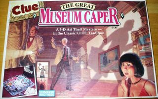 Vintage Clue The Great Museum Caper 3 - D Board Game 100 Complete