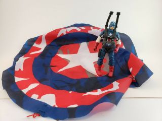 Hasbro Marvel Universe Captain America 3.  75 " Action Figure With Parachute
