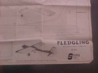 Schematic Build Fledgling Airplane 2 - Sided,  Kit Fs - 29,  Sterling Models Inc. ,  Pa