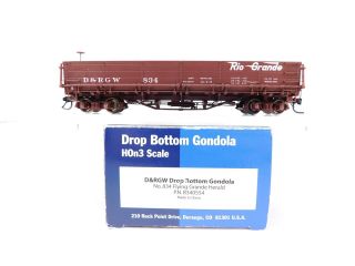 Hon3 Scale Blackstone Models B340554 D&rgw Flying Grande Drop Bottom Gondola 834