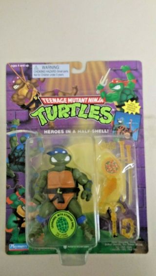 Wy0149 1995 Teenage Mutant Ninja Turtles Leonardo With Storage Shell Asst.  No.