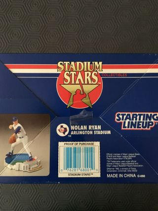 Nolan Ryan Starting Lineup Arlington Stadium Stars Figure MLB Texas Rangers NIB 2