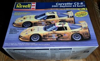 Revell Corvette C5 - R 2001 Daytona 24 Hours Model Kit Opened But Complete