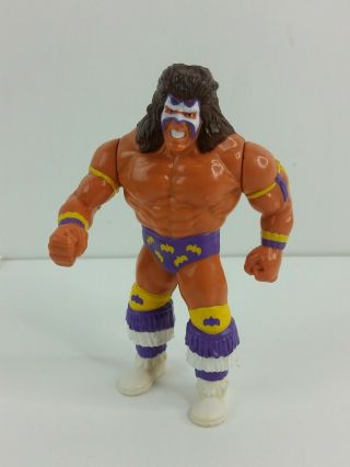 Vintage 1991 Wwf Wrestling Hasbro The Ultimate Warrior Purple Trunks Figure