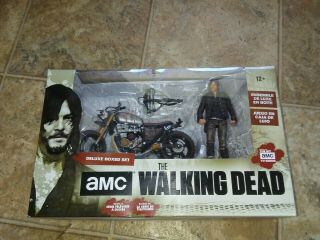 Mcfarlane Daryl Dixon The Walking Dead Twd Deluxe Box Set W Custom Bike