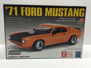 Lindberg 1:25 1971 Ford Mustang Mach 1 Hot Rod Model Kit
