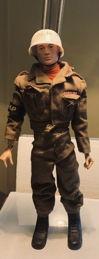 Gi Joe 1964 Action Soldier Mp Military Police Figure Red Hair Blue Eyes Read