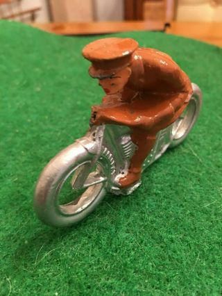 Vintage Barclay Manoil Wwii Lead Toy Soldiers;motorcyclist; Same Day