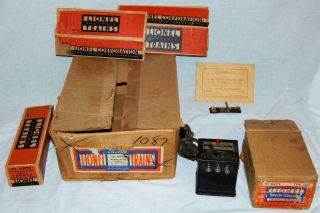 Scarce Lionel Prewar 1087w Set Box Only,  1041 Transformer Envelope Boxes 1940s