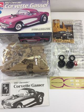 Amt Ertl 1957 Chevrolet Corvette Gasser Model Kit 6355 1/25 Open Box