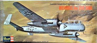Nos 1966 Revell Heinkel He 219 Owl Model Plane Kit Airplane German Night Fighter