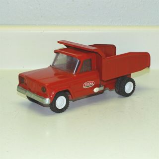 Vintage Mini Tonka Jeep Dump Truck,  Pressed Steel Toy Vehicle,  Red