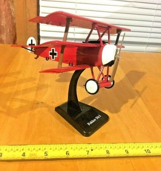 E - Z Build Fokker Dr.  1 Red Baron Tri - Plane Scale Model W/stand Built