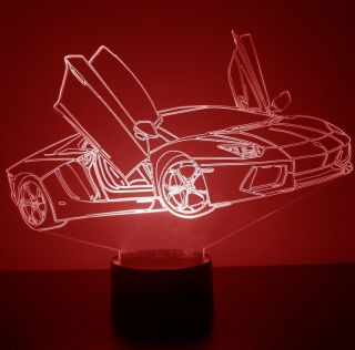 Sports Car Night Light Personalized Light Up 3d Illusion Led Night Lamp