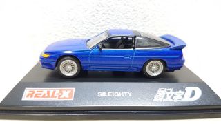 1/72 Real - X Initial D Nissan Sileighty Silvia 180sx Mako Sato Diecast Car Model