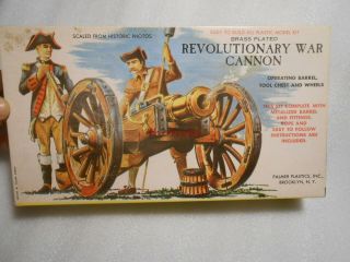 Vintage Palmer Plastics Revolutionary War Cannon Model Unstarted